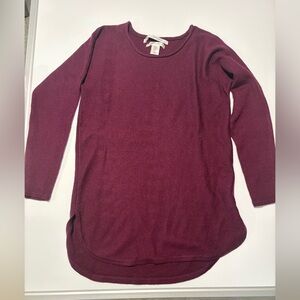 MAX STUDIO 100% extra fine MERINO wool US Medium burgundy sweater excellent cond